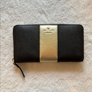 Black and Gold Kate Spade Wallet